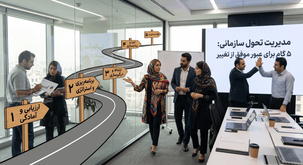 مدیریت تحول سازمانی: ۵ گام برای عبور موفق از تغییر